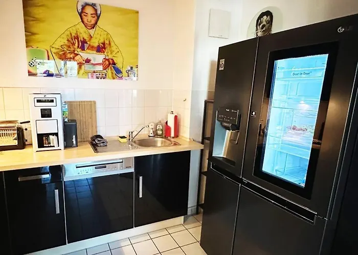 公寓 Modern Luxury Duplex In Duesseldorf-benrath *